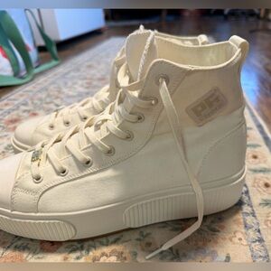 P.F. Flyers Women's White High-Top Sneakers
